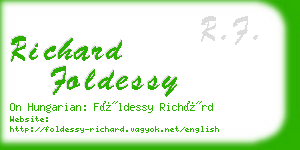 richard foldessy business card